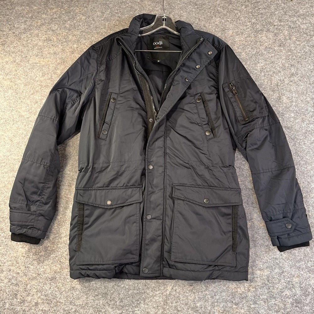 Oodji Man Winter‎ Coat Jacket Men's Medium 182 Blue Insulated Pockets Mid Length